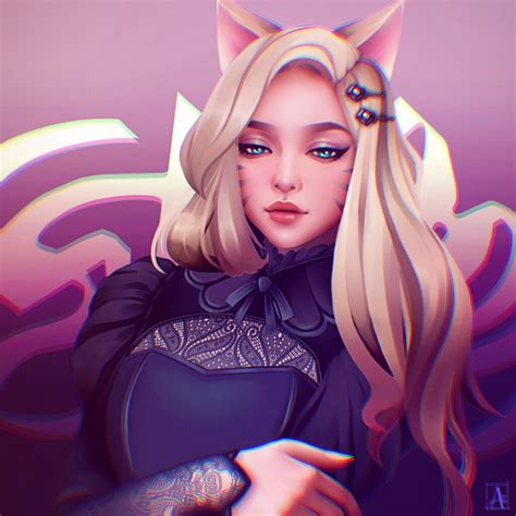 ArtStation Ahri KDA New E M O L L I K A Champions League Of