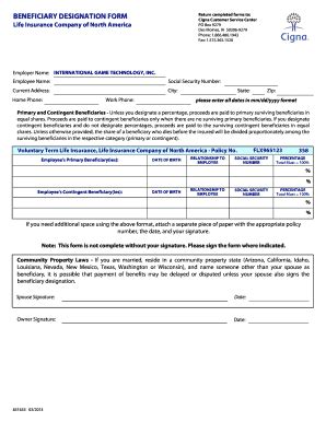 Designation Of Beneficiary Fill Out And Sign Printable Pdf Template Images