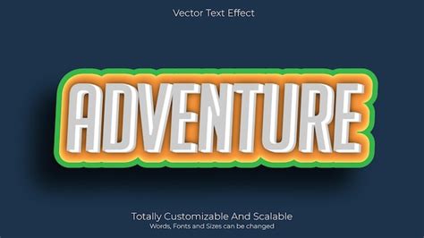 Premium Vector Adventure Text Effect Or Typography With Multicolor