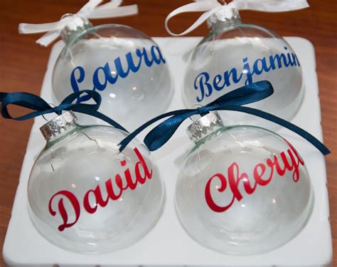 Personalized Glass Christmas Ornaments