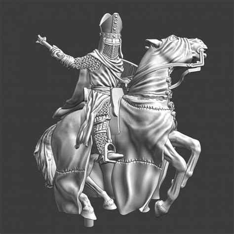 3d Printable Mounted Teutonic Order Bishop Mounted By Northern