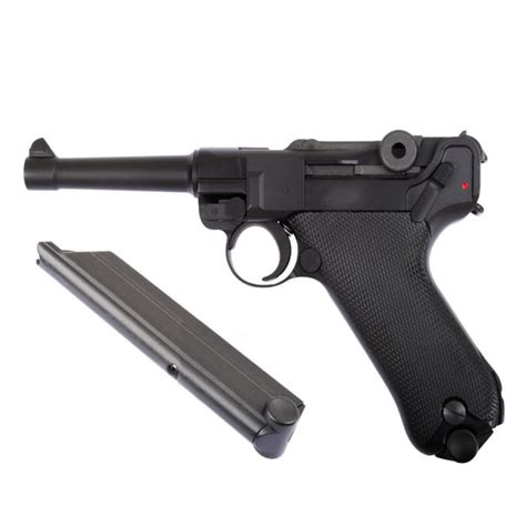 We Tech P08 Luger S 4 Inch Black Gbb Logan Tactical Store