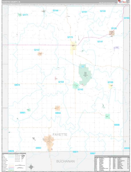 Fayette County, IA Wall Map Premium Style by MarketMAPS - MapSales