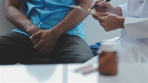 Mens Health Exam With Doctor Or Psychiatrist Working With Patient