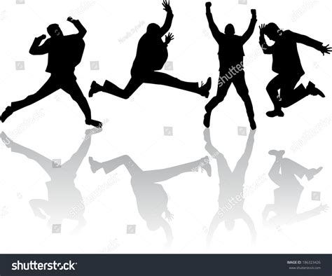 Jumping Man Vector Work Stock Vector Royalty Free 186323426