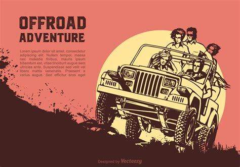 Friends On An Off Road Adventure 152186 Vector Art At Vecteezy