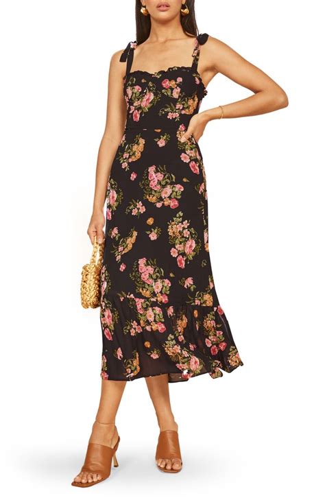 Reformation Nikita Floral Dress Nordstrom Midi Dress Embellished