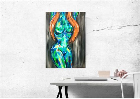 Nude Art Naked Woman Painting Nude Wall Art Acrylic Painting Colorful