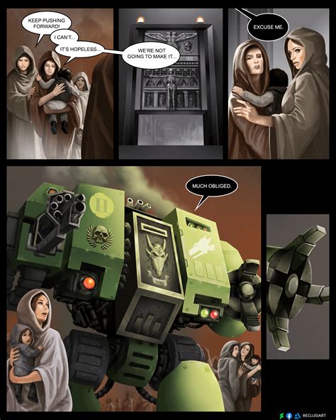 Sharing my recent 40k fan comics, "Fools", featuring the Salamanders