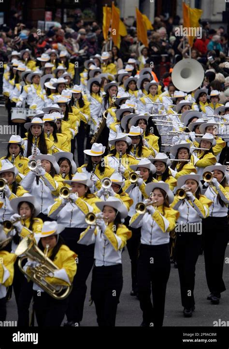 Members Of The Sacred Hearts Academy Marching Band Take Part In London