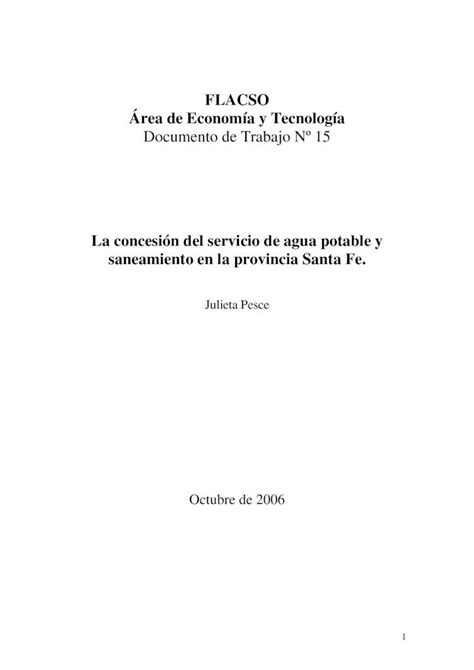 Pdf Flacso Rea De Econom A Y Tecnolog A Documento De Trabajo