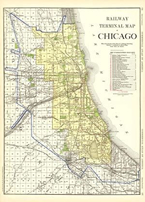 McNally S 1915 Map Of Railway Terminal Map Of Chicago By Rand McNally