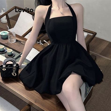 Lovito Casual Plain Ruched Dress For Women LNE13077 Shopee Philippines