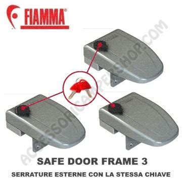 KIT N 3 CHIUSURE DI SICUREZZA SAFE DOOR FRAME 3 FIAMMA COLORE GRIGIO