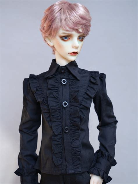 BJD Black Shirt Coat For Boy 70cm SD MSD Size Ball Jointed Doll