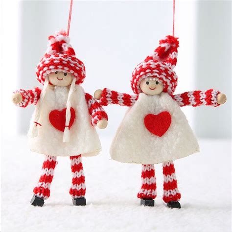 Pcs Christmas Ornament Doll Xmas Tree Decor Hanging Angel Snowman