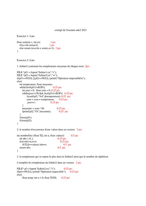 Corrig De Lexamen Asd Bar Me Chimie Organique Usto