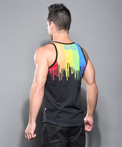 Pride Drip Mesh Tank Andrew Christian