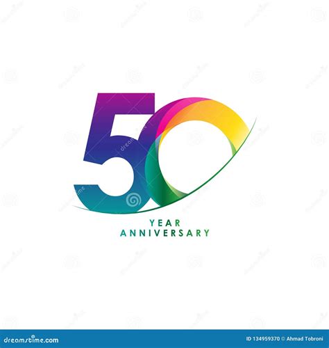 50 Year Anniversary Vector Design Illustration Stock Vector Illustration Of Ceremony Years