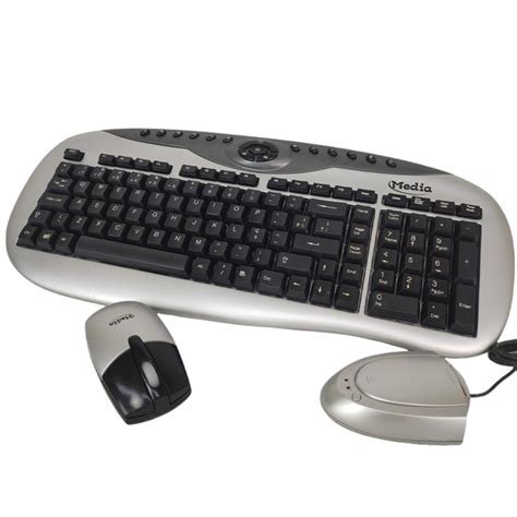 Teclado E Mouse Multimidia Sem Fio Abnt 2 Receptor Carregador De Pilhas