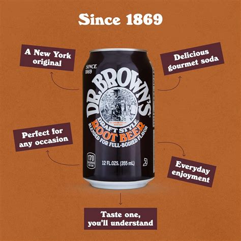 Dr Browns Draft Style Root Beer Soda A New York Original 24 Cans