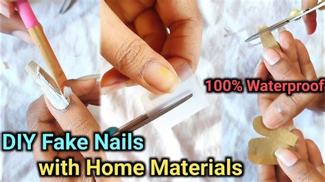 Diy How To Make Fake Nails From Home Materials Different