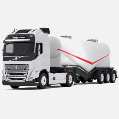 Volvo FH16 2021 With Cement Trailer - 3D Model by ALPHA3DST