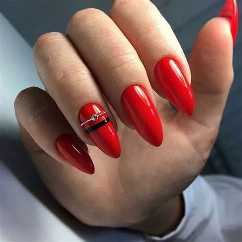 21 Stunning Red Acrylic Almond Nail Designs To Elevate Your Style