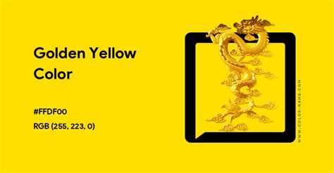 Golden Yellow color hex code is #FFDF00