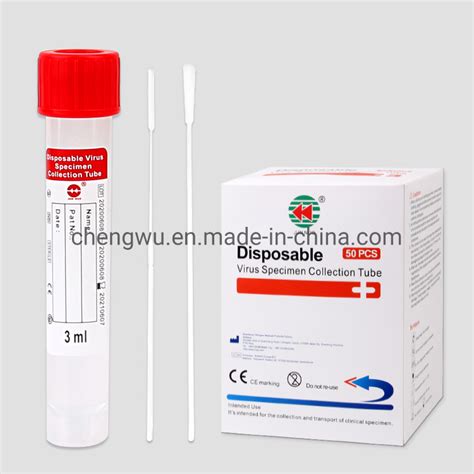 Vtm Sampling Kit With Nasopharyngeal Throat Swab China Disposable