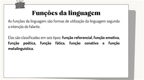 slides de FUNÇÕES DA LINGUAGEM Língua Portuguesa PPT