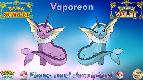 Pokemon Shiny Vaporeon Card