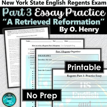 English Regents Exam | Part 3 Essay Practice | A Retrieved Reformation