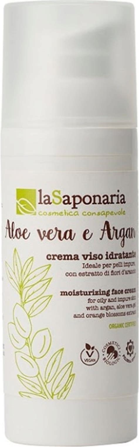 La Saponaria Hydraterende Alo Vera Argan Gezichtscr Me Ml Ecco