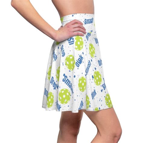 Dink Drop Smash Pickleball Skirt Skater Skirt A Line Skirt Green