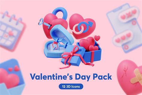 Valentine S Day 3d Icon Pack 13 Free Download Festival And Days 3d Icons Iconscout