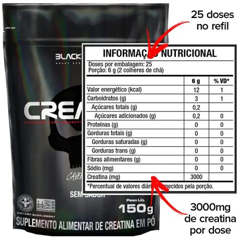 Creatina Turbo Black Skull Creatina Monohidratada Refil 150g