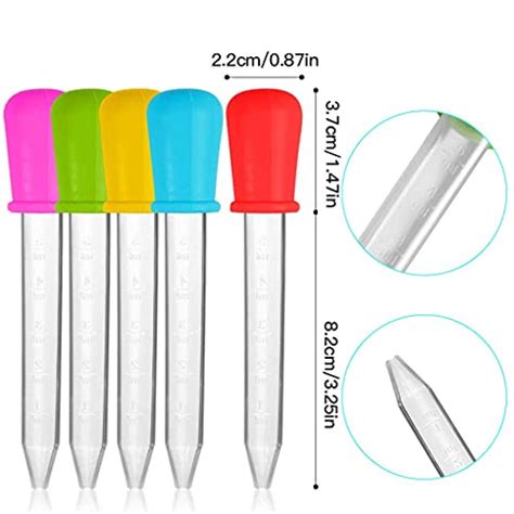 10 Pack Liquid Pipettes Droppers Silicone 5ml Clear Medicine Eye