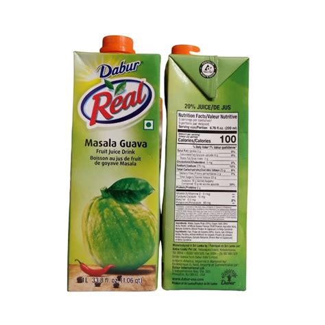 Dabur Real Masala Guava Fruit Juice Drink 1L Pack Of 2 Walmart