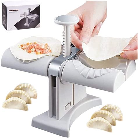 Buy New 2023 Home Automatic Dumpling Maker Machine Press Double Head