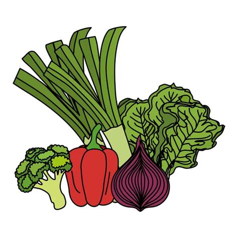 Vegetables big group cartoon illustration — Stock Vector © izakowski ...