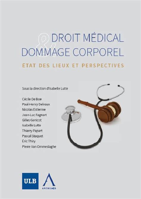 Droit médical et dommage corporel Collectif Lgdj fr