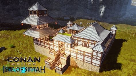 How To Build A Small Yamatai Base Speed Build Conan Exiles Youtube