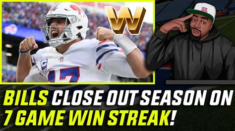 Bills Close Out The Regular Season On A Game Win Streak Will