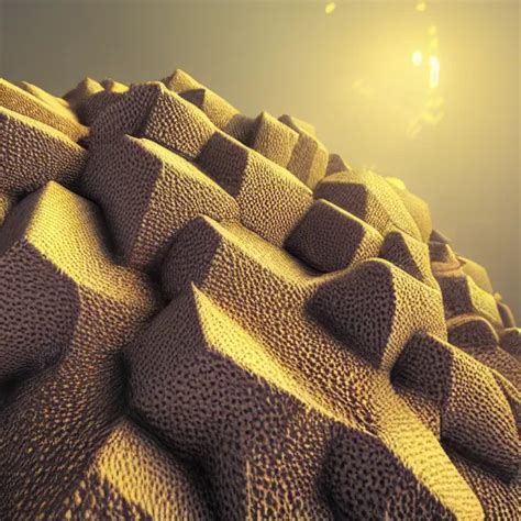 KREA Photorealistic 3 D Rendering Of 3 D Cellular Automata Developed