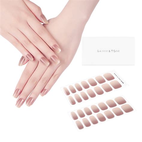 Danni Toni Semi Cured Gel Nail Strips Earthy Ombre Gel Nail Wraps