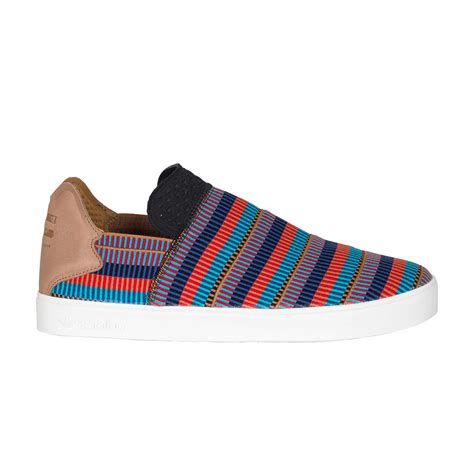 Adidas Pharrell X Elastic Slip On Pink Beach Multi Color Editorialist