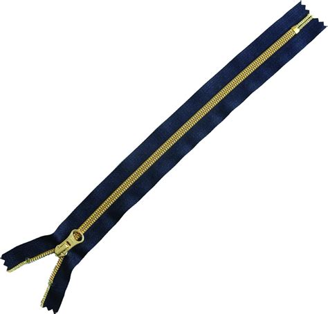 Y K K Metallic Single Opening Zipper Navy X Gold 11 8 Inches 30 Cm 3 Pieces 2