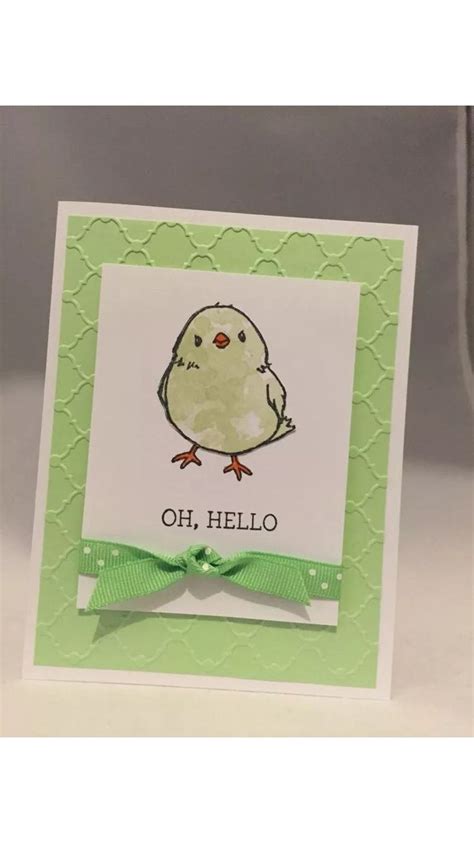 Hello Cards Set Of Stampin Up Honeycomb Happiness Pistachio