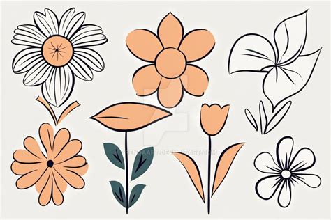 Minimalistic Flowers Clipart by TrendAArt on DeviantArt